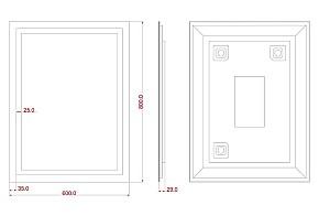 Oglindă Dubiel Vitrum Focus 60x80 Led (04980)
