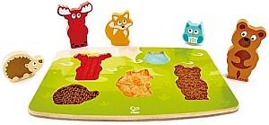 Jucarie bebelus Hape E1621A Forest Animal Tactile