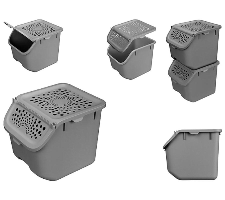 Set de recipiente alimentare Bytplast Gri (55673)