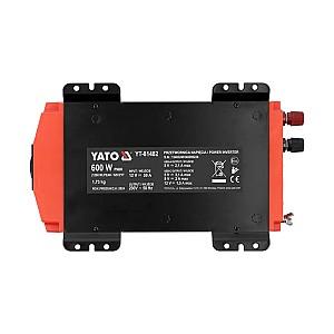 Invertor de tensiune Yato 600 W 12V 230V