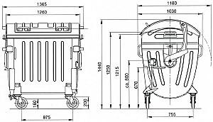 Tomberon Uniplast 1100L 37207