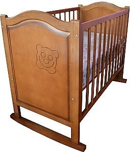 Patut copii Viitorul Leagan cu saltea ortopedica 120x65 cm Stejar Deschis
