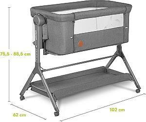 Patut copii Lionelo Leonie Plus Grey Stone