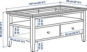 Masuta de cafea, reviste IKEA Idanas 107x55 Maro Inchis