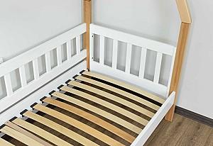 Pat copii MobiCasa Alice 90x200 Alb / Natural