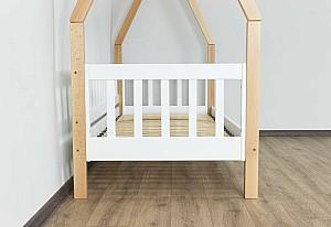 Pat copii MobiCasa Alice 90x200 Alb / Natural