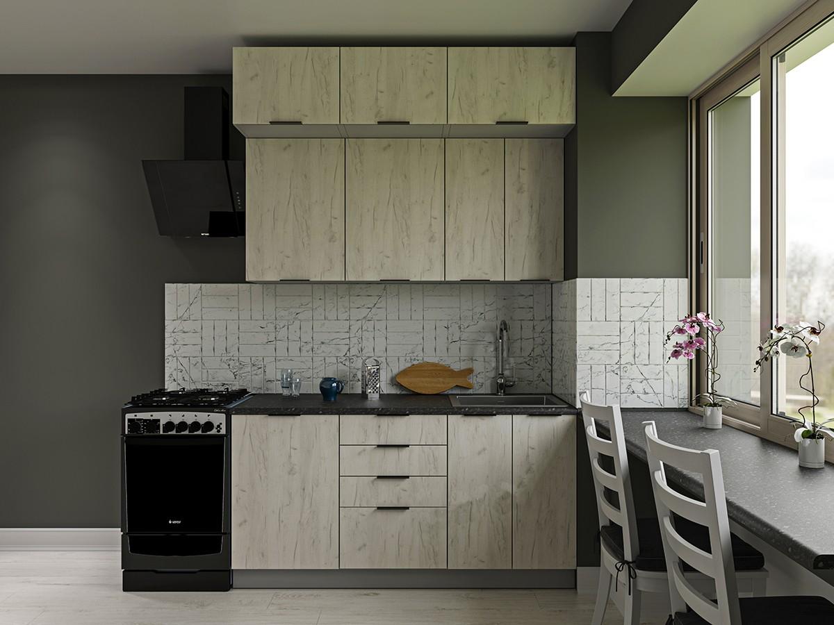 Set mobila bucatarie Confort-NV Craft 1.6 m White Craft Oak