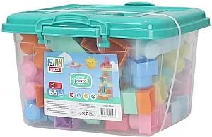 Constructor Play Toys Găleată cu blocuri pastel „Play Blox”