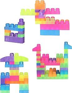 Constructor Play Toys Găleată cu blocuri neon „Play Blox”