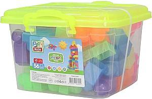 Constructor Play Toys Găleată cu blocuri neon „Play Blox”