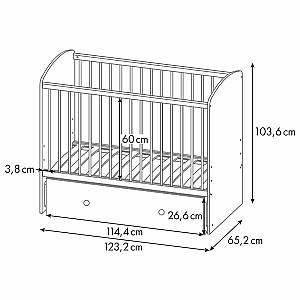 Patut copii Polini Kids Sky 745 Grey