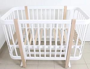 Patut copii Kuzea Miya White Natur pe balansoar