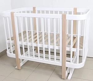 Patut copii Kuzea Miya White Natur pe balansoar