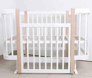 Patut copii Kuzea Miya White Natur pe balansoar