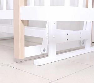 Patut copii Kuzea Miya White Natur pe balansoar