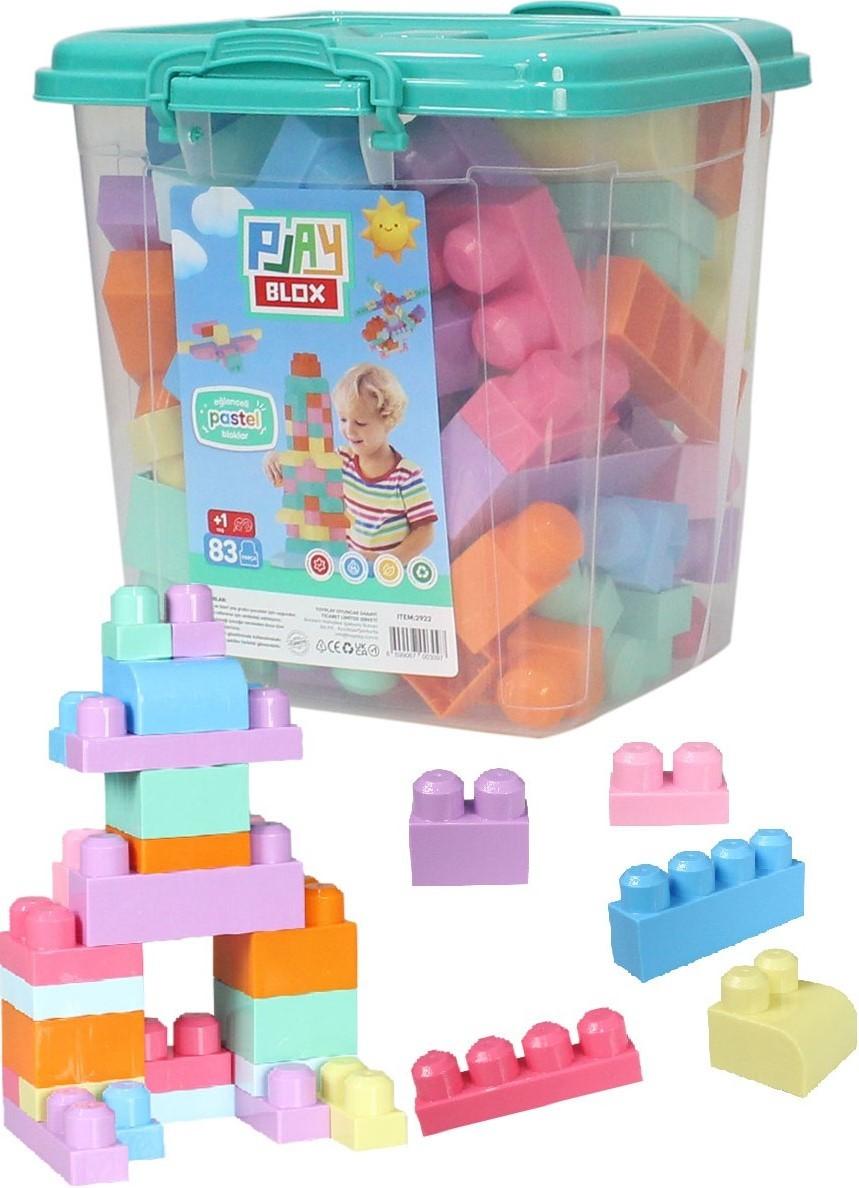 Constructor Play Toys Găleată cu blocuri pastel „Play Blox” (2922)