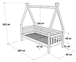 Pat copii MobiCasa Alice 90x200 Alb