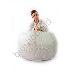Bancheta Because Crocodile Bean Bag - White XL