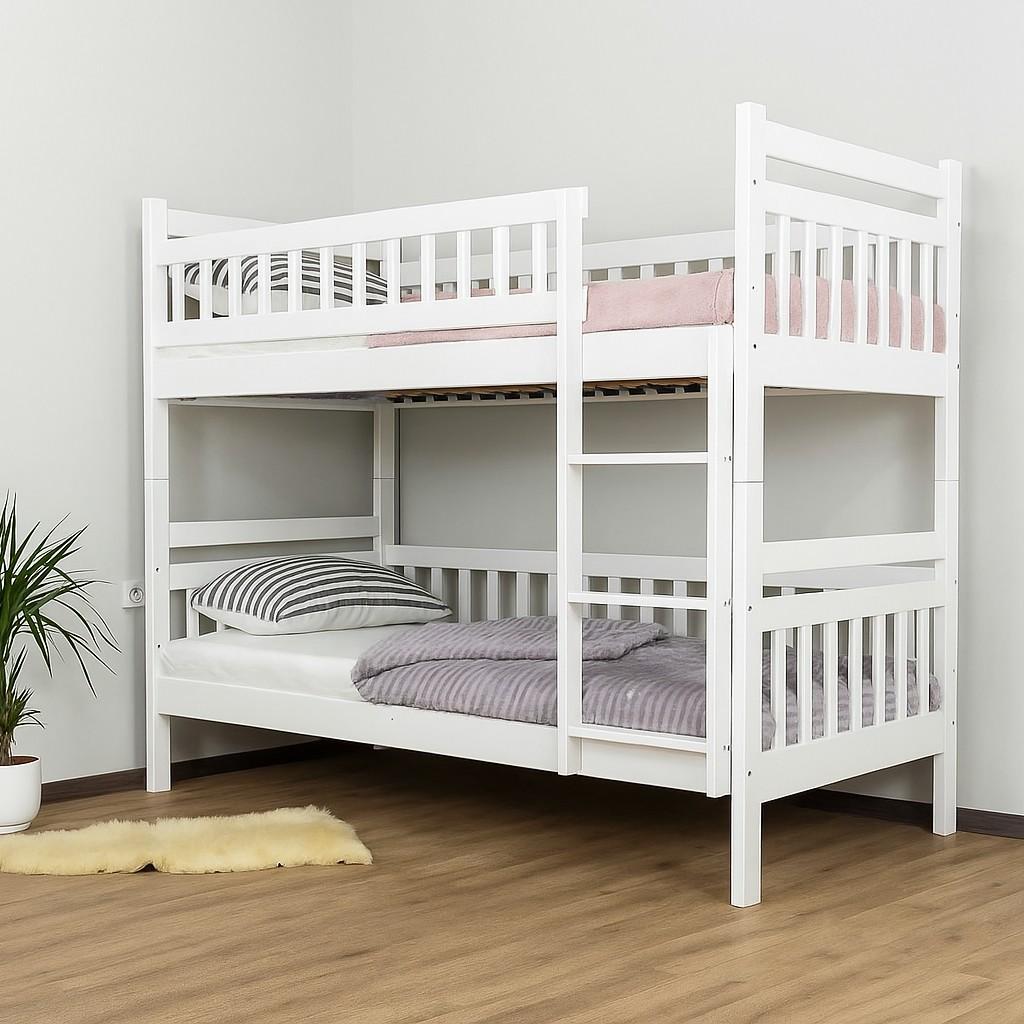 Pat copii MobiCasa Grizzly (supraetajat) 80x190 Alb