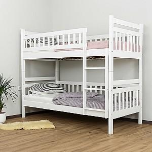 Pat copii MobiCasa Grizzly (supraetajat) 80x190 Alb