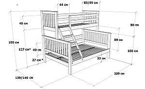 Pat copii MobiCasa Spider Man 80/120x200 Alb