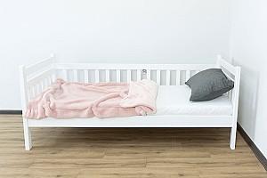 Pat copii MobiCasa Grizzly 80x190 Alb