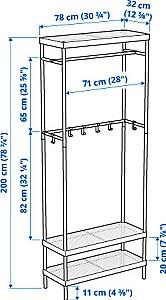 Cuier IKEA Mackapar 78x32x200 Alb
