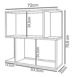 Etajera Remaks Asimetrik 2 White