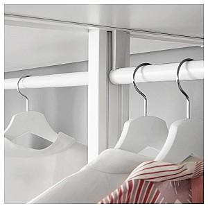 Etajera IKEA Elvarli 3 sectiuni/2 sertare 178x51x222-350 Alb