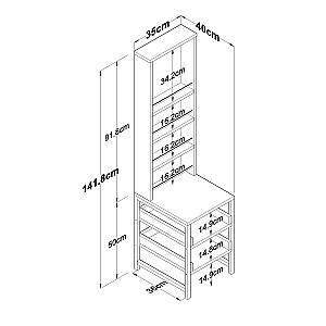 Etajera Mirage Meble BJ147 (White)