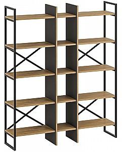 Etajera DECO Detroit 143.5 cm Saphire Oak (Stejar) / Silky Black (Negru)