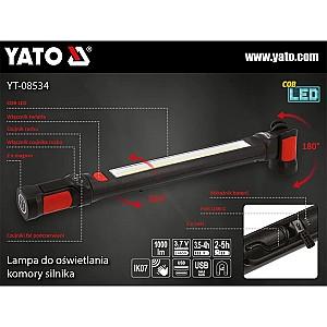 Lanterna Yato 10 W 6500 K 1000 lm 3.7 V 4400 mAh (Li-Ion)
