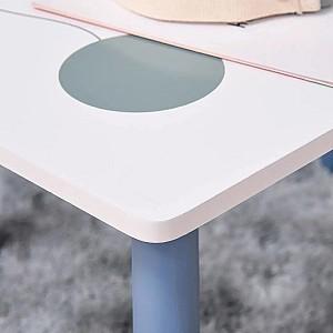 Masă de scris pentru copii HomCom 312-035 60x40x43cm (White/Light Blue)