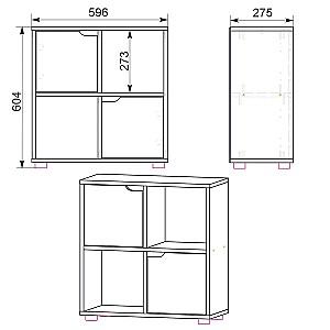 Etajera KompaniT P-35 Ateleie Deschis (Gri)