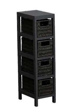 Etajera Tendance cu 4 rafturi MDF negru