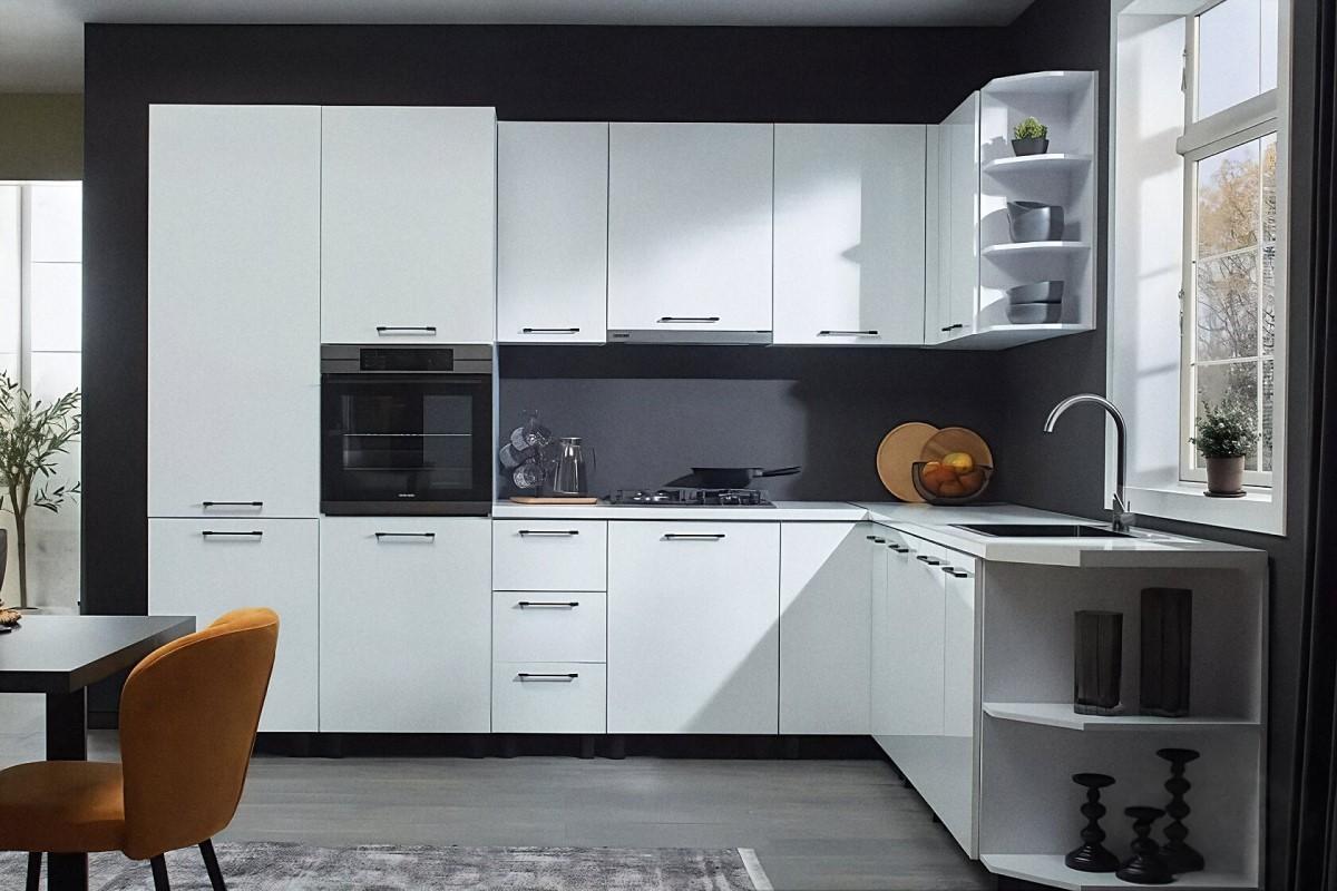 Set mobila bucatarie Ambianta Bonita 3.1x2.1 m Alb