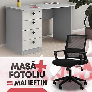 Masa de birou PS KC-120 Y Gri / Gri Deschis + Fotoliu Waltz OC-833