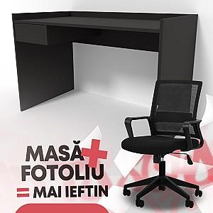 Masa de birou Smartex M3 120 Negru + Fotoliu Waltz OC-833