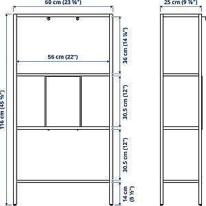Etajera IKEA Baggebo 60x25x116 Alb