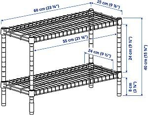 Etajera IKEA Omar galvanizat 60x25x40 Inox