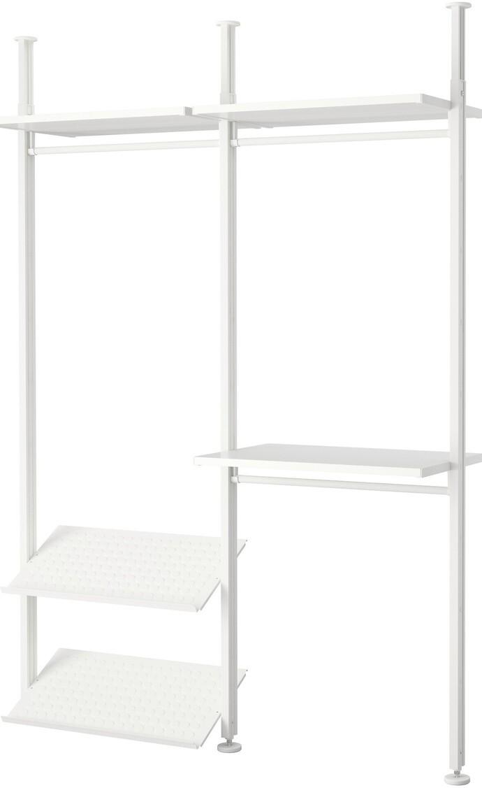 Etajera IKEA Elvarli 2 sectiuni 175x51x222-350 Alb