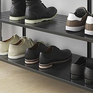 Etajera IKEA Boaxel rafturi/bare/2 cosuri 187x40x201 Antracit