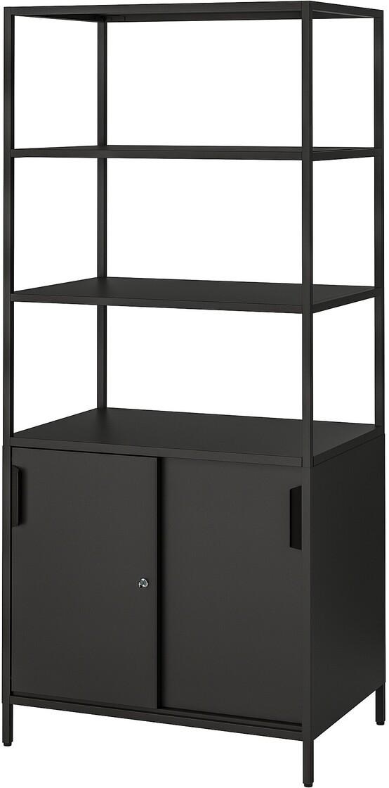 Etajera IKEA Trotten cu usi glisante 80x180 Antracit