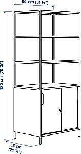 Etajera IKEA Trotten cu usi glisante 80x180 Antracit
