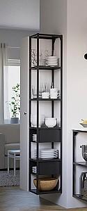 Etajera IKEA Enhet 60x32x180 Antracit/Alb