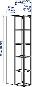 Etajera IKEA Enhet 60x32x180 Antracit/Alb