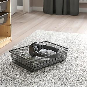 Comoda copii IKEA Trofast 9 cosuri 93x44x52 Pin Vopsit Alb/Gri Inchis