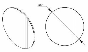 Oglindă Ambianta Joly Grafit
