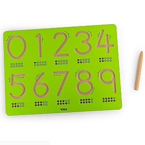 Tabla de scris pentru copii VIGA cifre și indicator pentru scriere corectă 44698