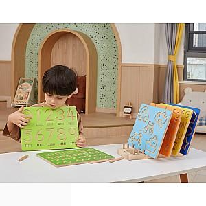 Tabla de scris pentru copii VIGA cifre și indicator pentru scriere corectă 44698